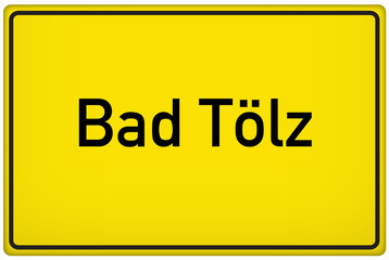 Ortseingangsschild der Stadt Bad T&ouml;lz
