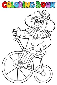 Coloring book with happy clown 4