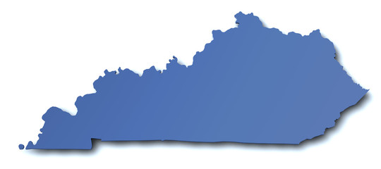 Karte von Kentucky - USA - obrazy, fototapety, plakaty