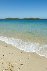 Tresco Appletree bay beach to Samson, Isles of Scilly.