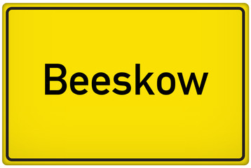 Ortseingangsschild Beeskow