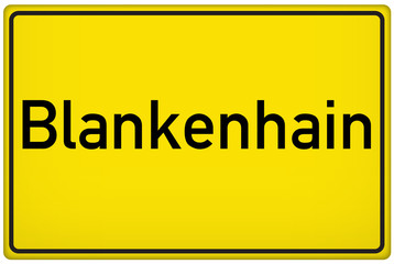 Ortseingangsschild der Stadt Blankenhain