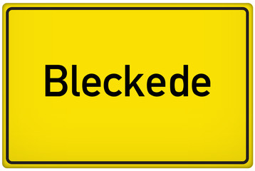 Ortseingangsschild der Stadt Bleckede