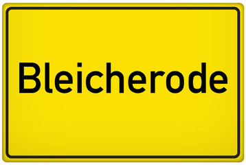 Ortseingangsschild der Stadt Bleicherode