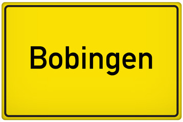 Ortseingangsschild der Stadt Bobingen