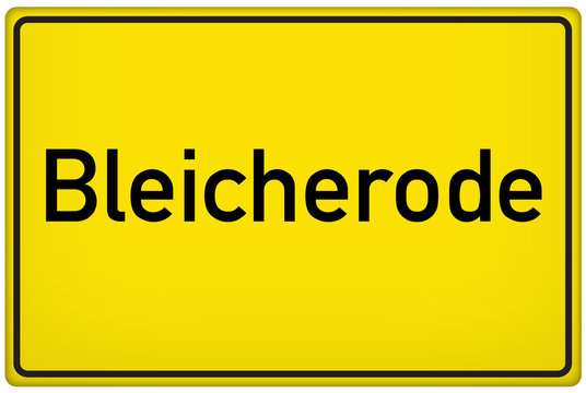 Ortseingangsschild der Stadt Bleicherode
