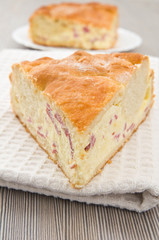 Ricotta cheese calzone.