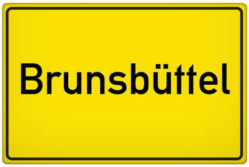 Ortseingangsschild der Stadt Brunsbüttel