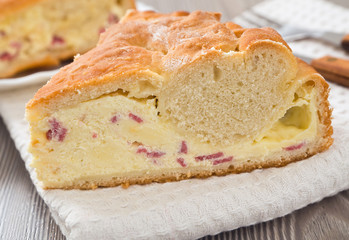 Ricotta cheese calzone.