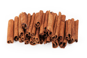 cinnamon on a white background