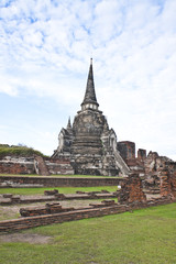 Fototapeta na wymiar Temples at Ayutthaya, Thailand
