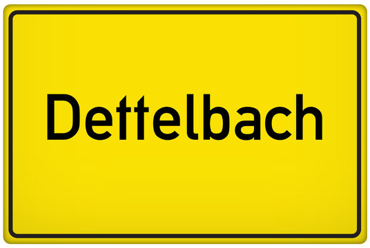 Ortseingangsschild der Stadt Dettelbach