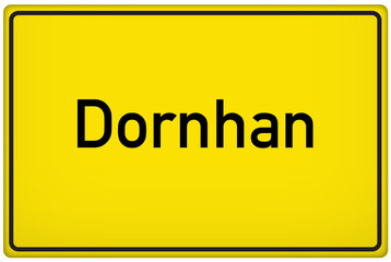 Naklejka premium Ortseingangsschild der Stadt Dornhan