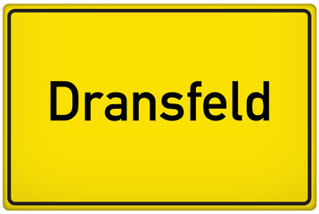 Ortseingangsschild der Stadt Dransfeld