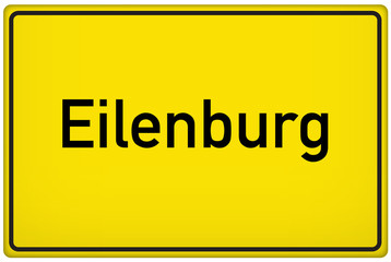 Fototapeta premium Ortseingangsschild der Stadt Eilenburg