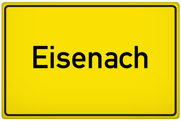 Ortseingangsschild der Stadt Eisenach