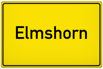 Ortseingangsschild der Stadt Elmshorn
