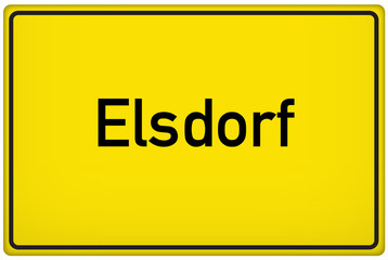 Ortseingangsschild der Stadt Elsdorf
