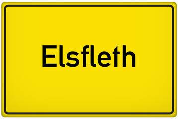 Ortseingangsschild der Stadt Elsfleth