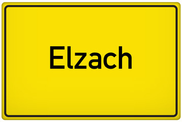 Ortseingangsschild der Stadt Elzach