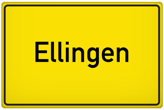 Ortseingangsschild der Stadt Ellingen