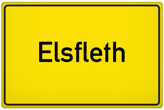 Ortseingangsschild der Stadt Elsfleth