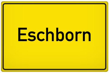 Ortseingangsschild der Stadt Eschborn