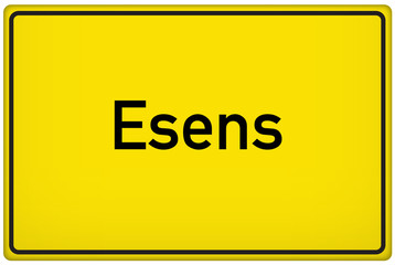 Ortseingangsschild der Stadt Esens