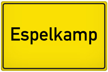 Ortseingangsschild der Stadt Espelkamp