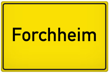 Ortseingangsschild der Stadt Forchheim