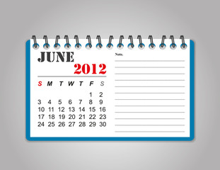 2012 calendar June