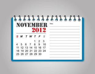 2012 calendar November