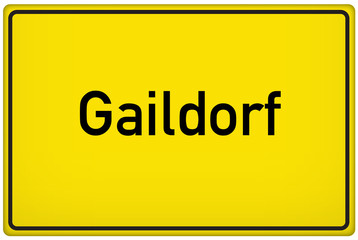 Ortseingangsschild der Stadt Gaildorf