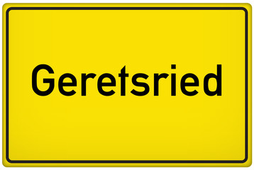 Ortseingangsschild der Stadt Geretsried