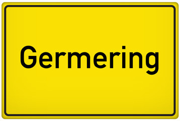 Ortseingangsschild der Stadt Germering