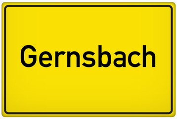 Ortseingangsschild der Stadt Gernsbach