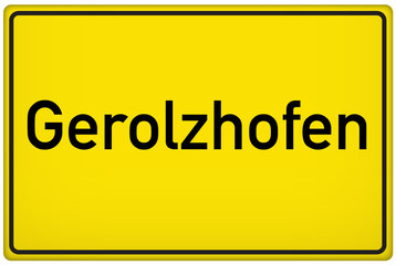 Ortseingangsschild der Stadt Gerolzhofen