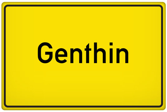 Ortseingangsschild der Stadt Genthin