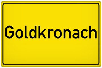 Ortseingangsschild der Stadt Goldkronach