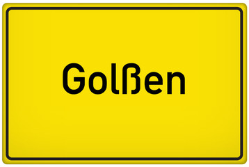 Ortseingangsschild der Stadt Golßen