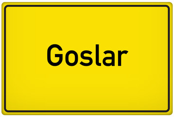 Ortseingangsschild der Stadt Goslar