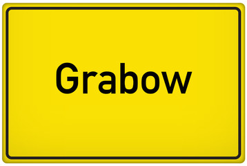 Ortseingangsschild der Stadt Grabow
