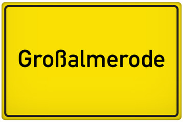 Ortseingangsschild der Stadt Großalmerode