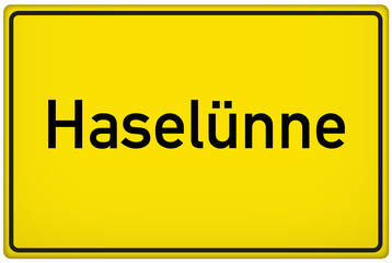 Ortseingangsschild der Stadt Haselünne