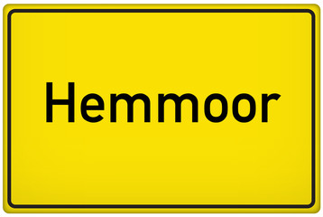 Ortseingangsschild der Stadt Hemmoor