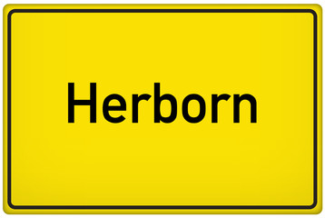 Ortseingangsschild der Stadt Herborn