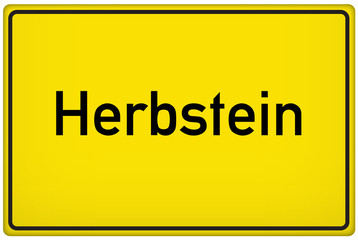 Ortseingangsschild der Stadt Herbstein