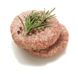 Due Hamburger su sfondo bianco