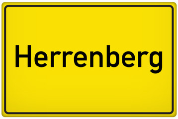 Ortseingangsschild der Stadt Herrenberg