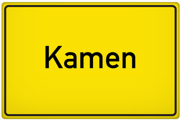 Ortseingangsschild der Stadt Kamen